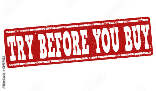Try before you buy stamp