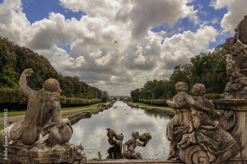 Caserta Palace Royal Garden,Italy (Campania). Sculptural group: The Fountain of Ceres..It is a former royal residence in Caserta constructed for the Bourbon kings of Naples. photo