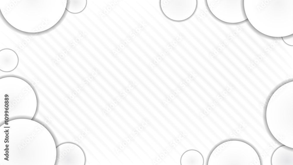 Abstract white background with circles and lines cut out of pape Abstract white background with circles and lines cut out of pape