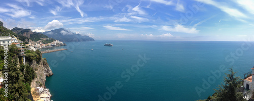 Particular landscape Amalfi peninsula view from north