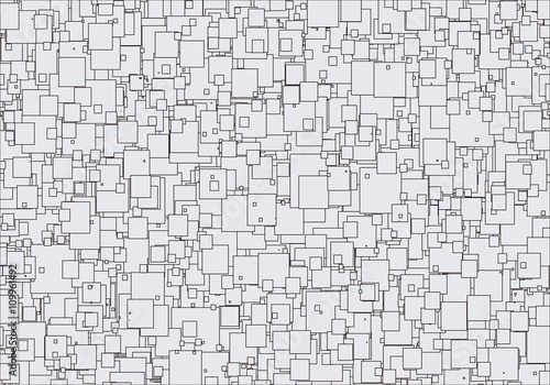 キューブ模様（線画）
