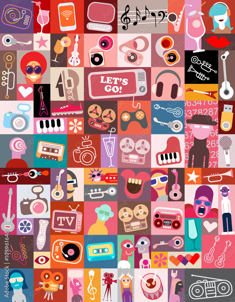 Entertainment Art Collage Entertainment Art Collage