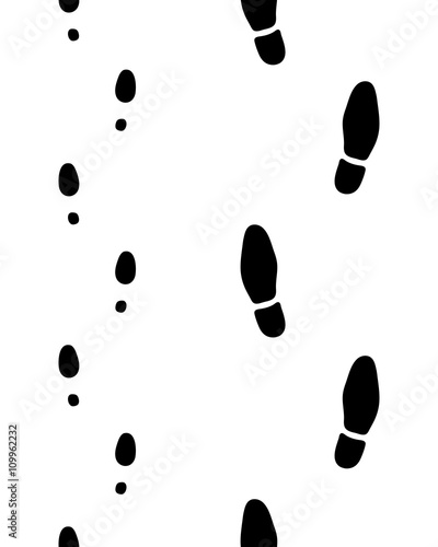 Trail of man and woman, seamless vector wallpaper