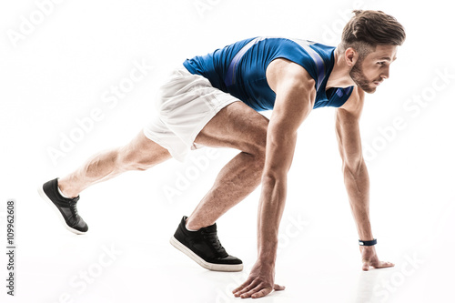 Cheerful male jogger is ready to run © Yakobchuk Olena