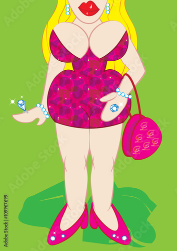 sexy blonde bimbo