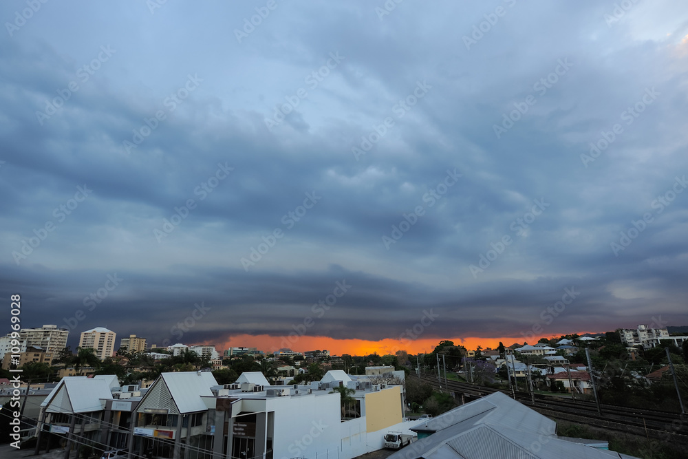 Stormy sky over Brisbane