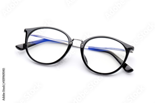 Eye glasses with isolated on white background