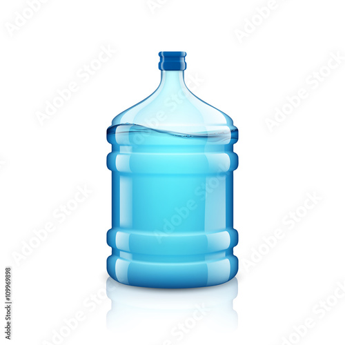 Icon big bottle with clean water. Plastic container for the cool