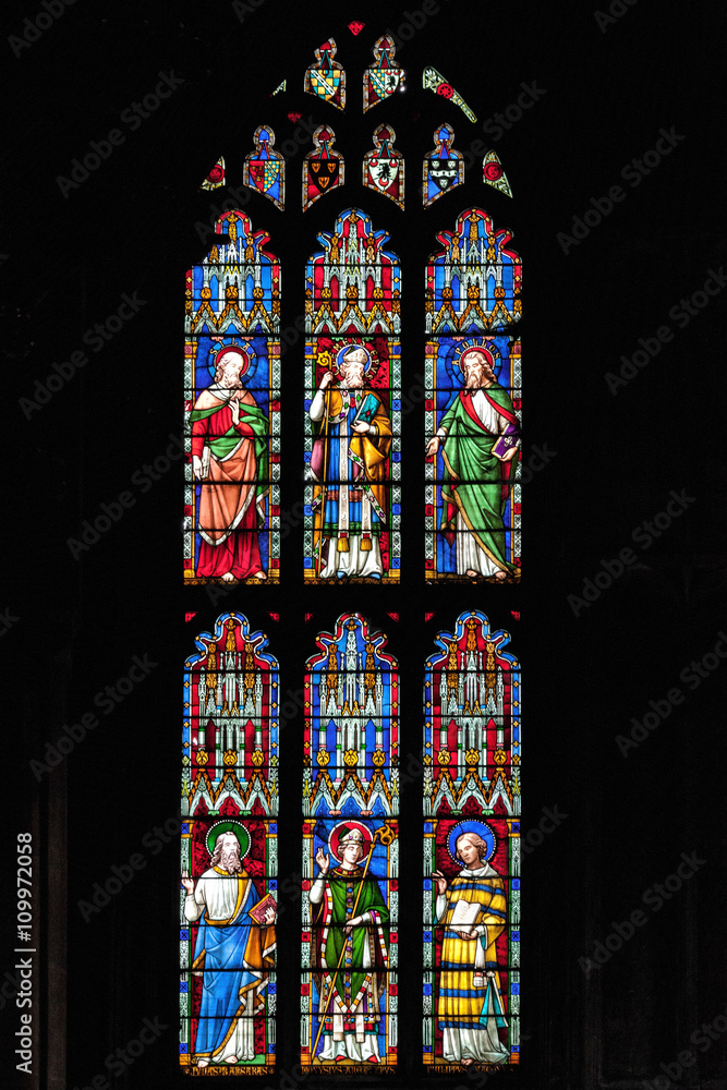 Stained glass window at Ely Cathedral