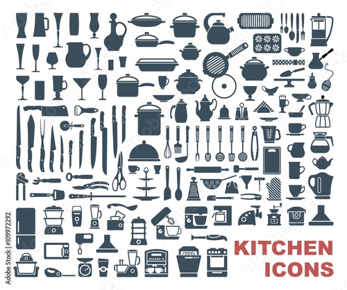 Set of high quality kitchen icons