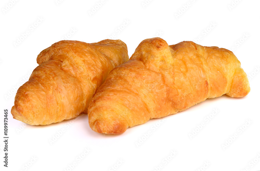 Fresh and tasty croissant over white background Fresh and tasty croissant over white background