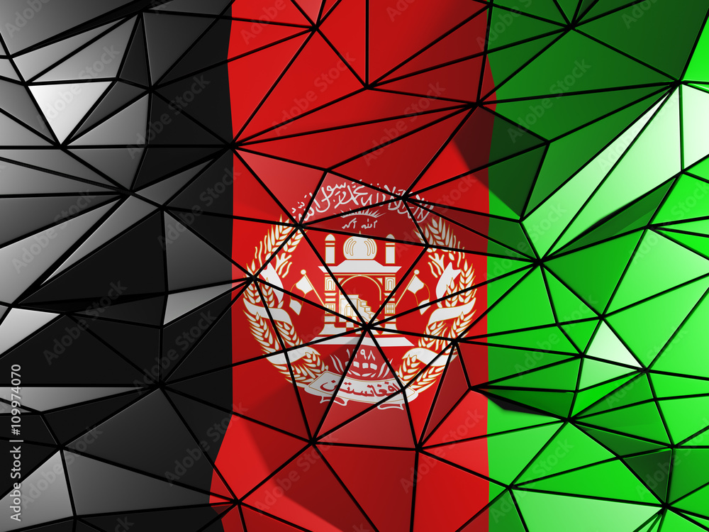 Triangle background with flag of afghanistan Triangle background with flag of afghanistan