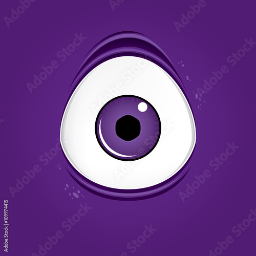 Big purple monster eye