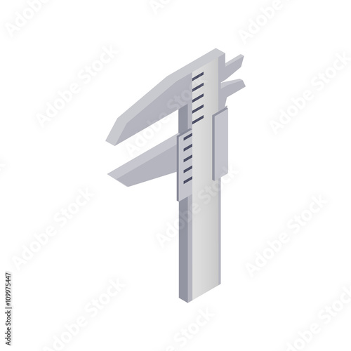 Calipers icon, isometric 3d style 