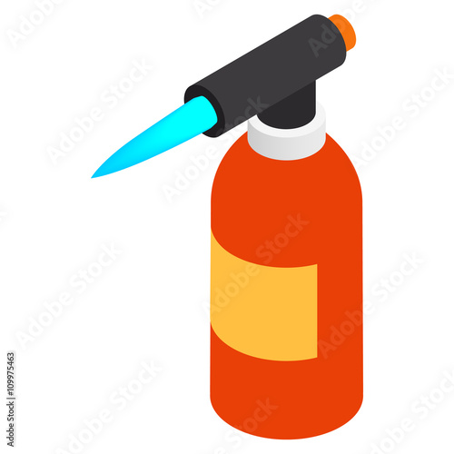 Blowtorch icon, isometric 3d style