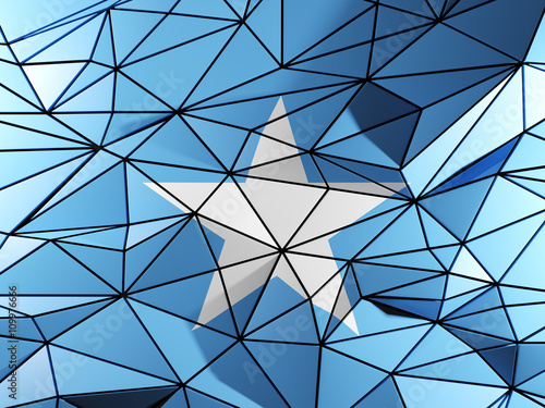 Triangle background with flag of somalia