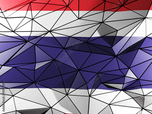 Triangle background with flag of thailand