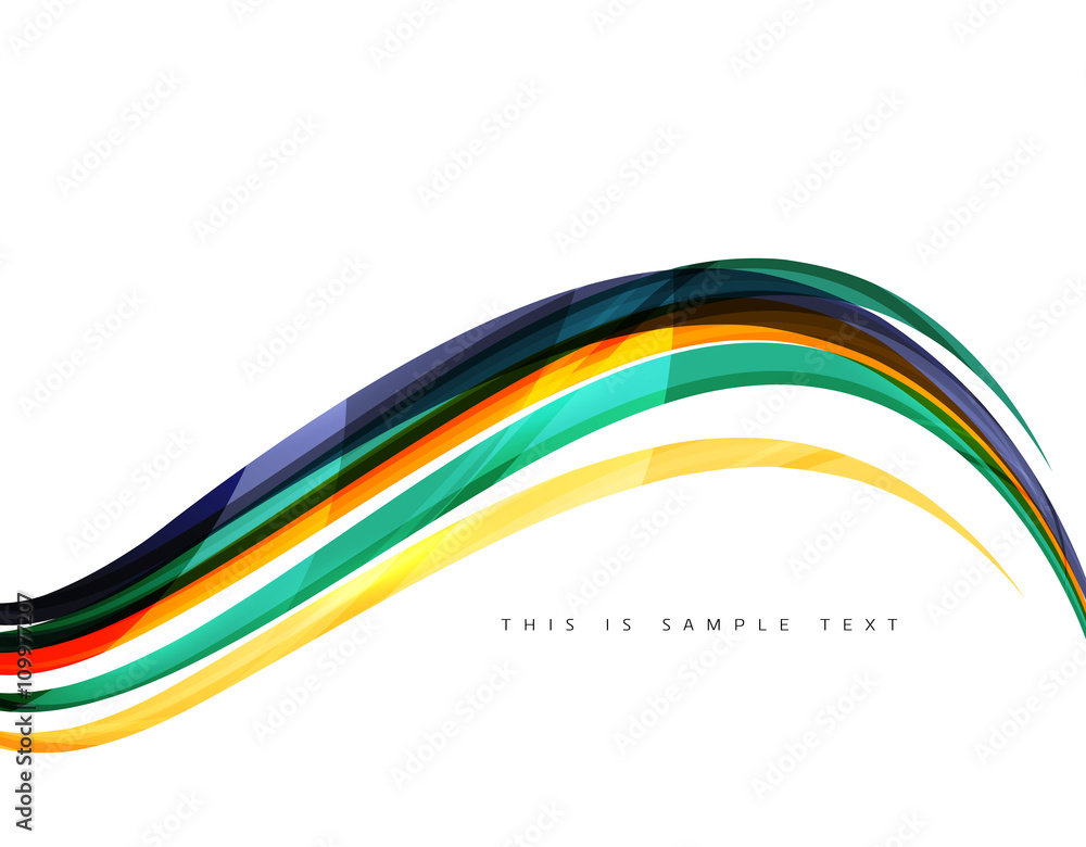 Rainbow color lines on white. Identity wave element Rainbow color lines on white. Identity wave element
