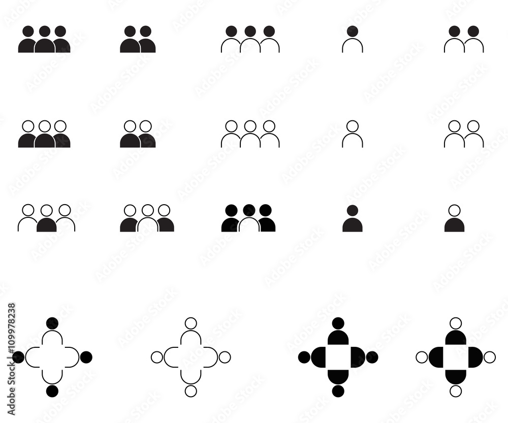 People icon set People icon set