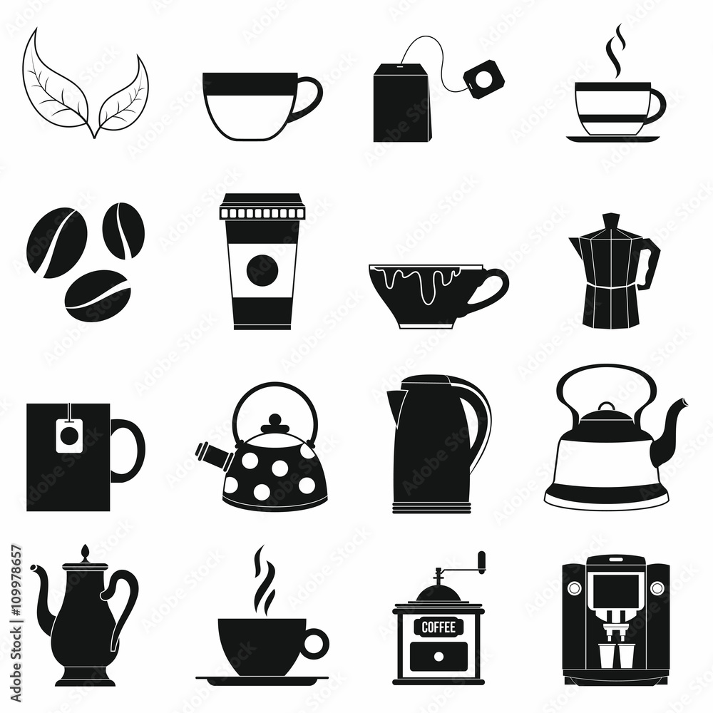 Tea and Coffee Icons set Tea and Coffee Icons set