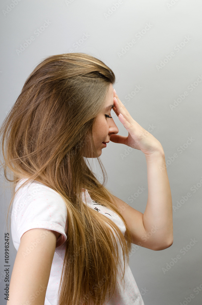 Portrait of an attractive thinking young brunette woman Portrait of an attractive thinking young brunette woman