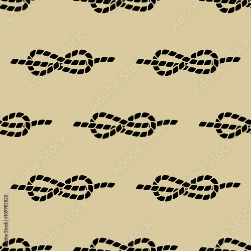 Icono plano patrón con nudo sobre fondo beige