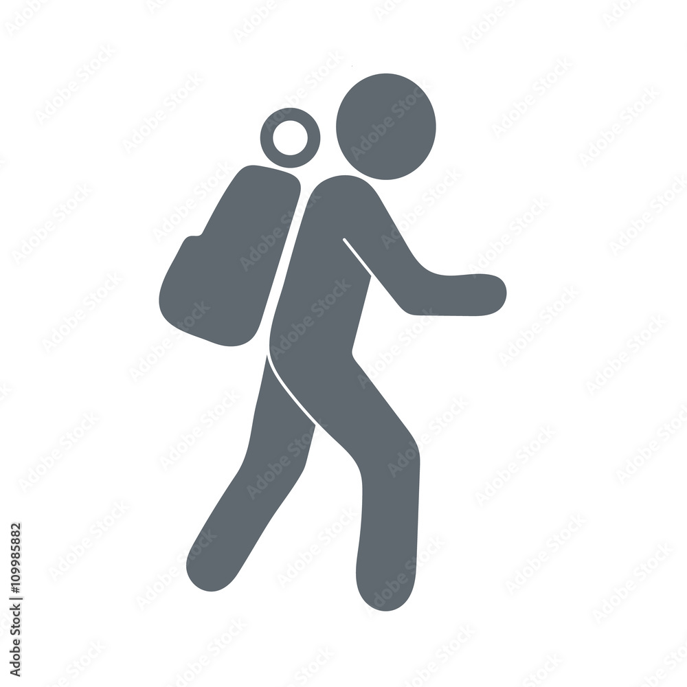 Hiking icon illustration Hiking icon illustration