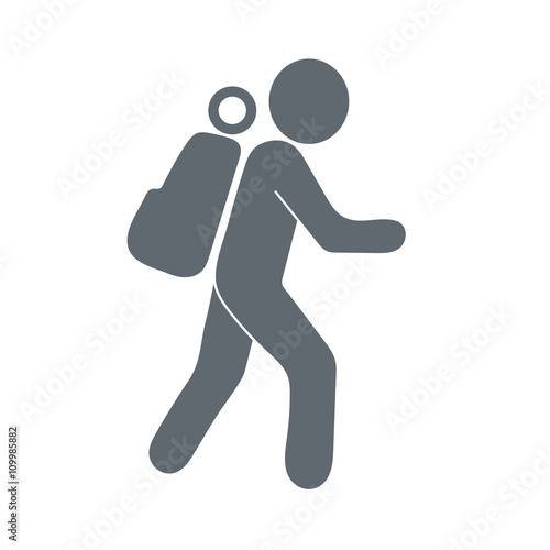 Hiking icon illustration