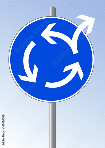 Schild Richtungsänderung - auch mal neue Wege gehen