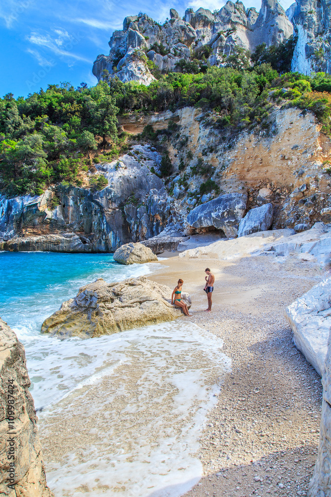 A view of a Goloritze beach in Sardinia