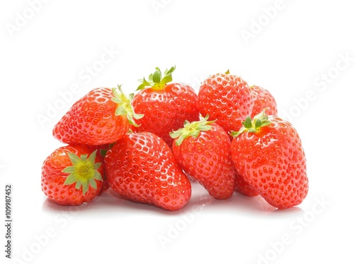 Wallpaper Mural Strawberries on white background Torontodigital.ca