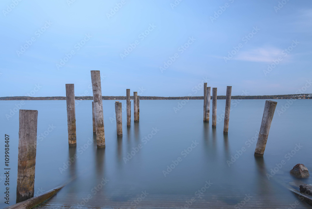 pier on the Baltic Sea island of Aland, Finland pier on the Baltic Sea island of Aland, Finland