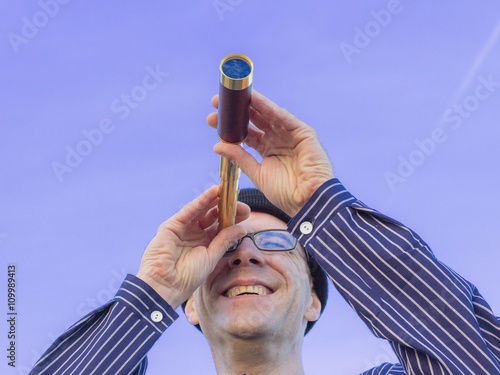 Hafenarbeiter mit Copy space