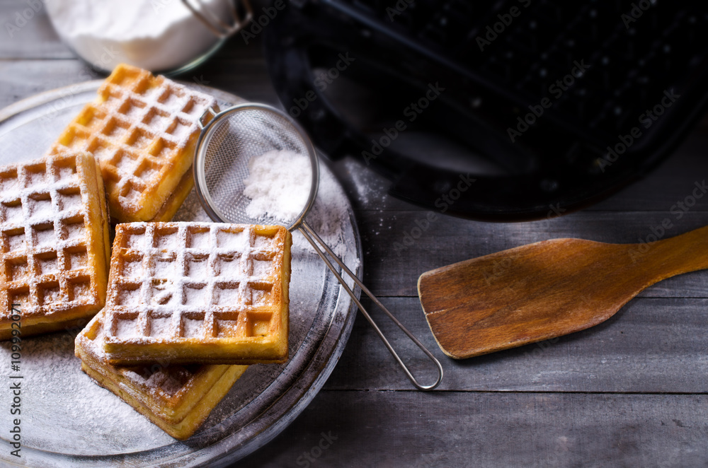 Homemade Belgian waffles Homemade Belgian waffles