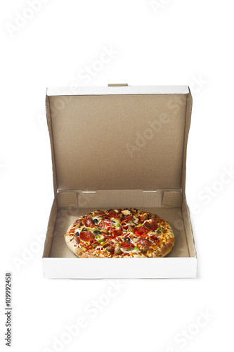 pizza on the box