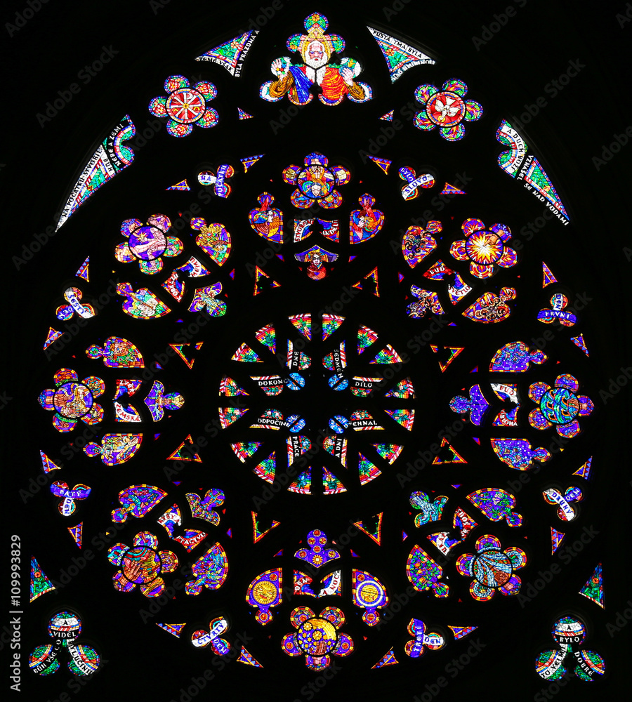 Stained Glass in Prague Cathedral