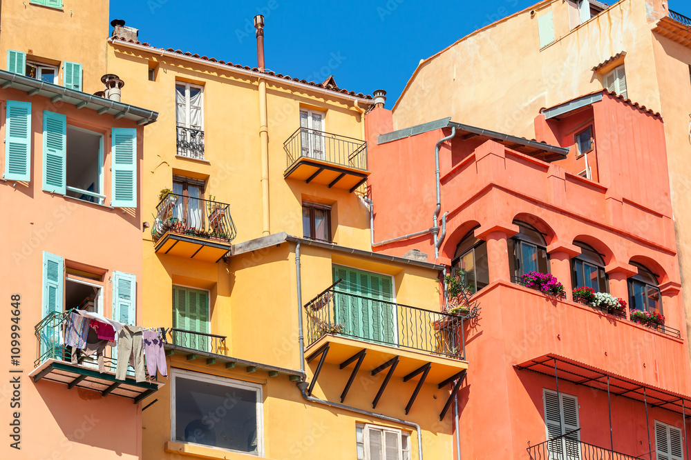 Colorful houses of Menton.