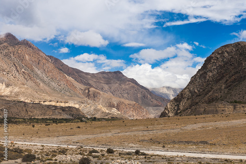 Landscape in Himalayas mountains, Annapurna range, Nepal.