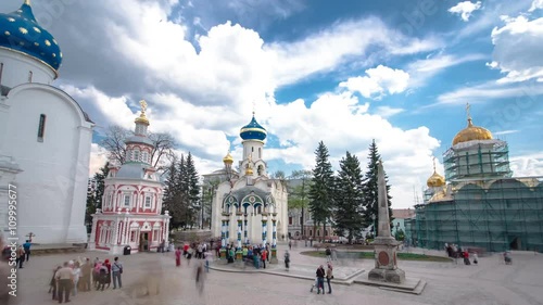 Great monasteries of Russia timelapse. The Trinity-Sergius Lavra.  photo