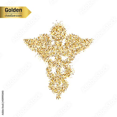 Gold glitter vector object