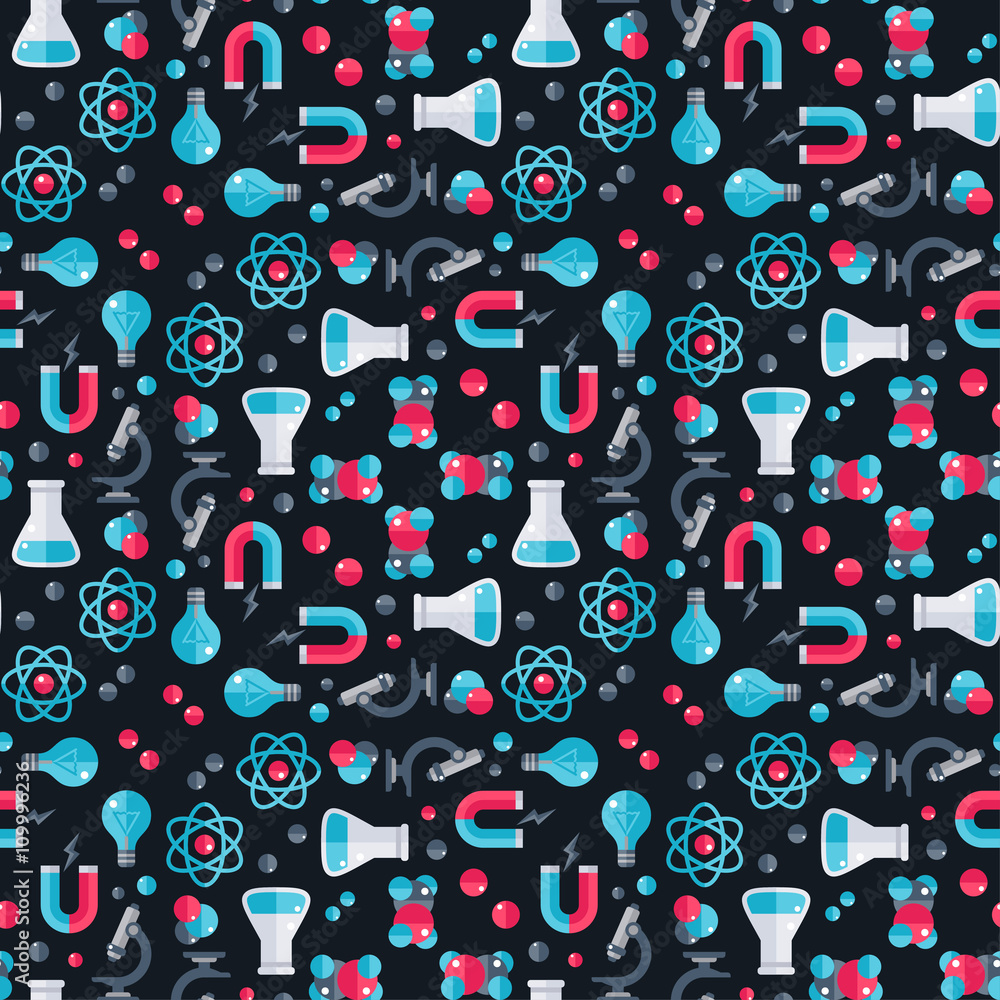 Science seamless pattern Science seamless pattern
