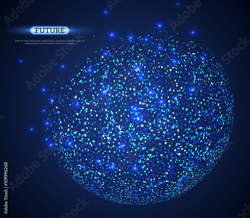 Abstract shining vector sphere