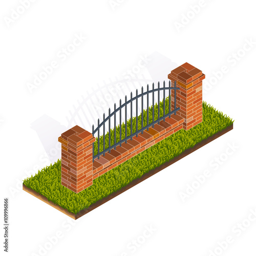 Fence Isometric Illustration