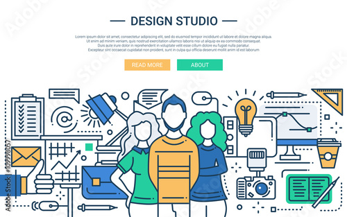 Design Studio - line design website banner photo