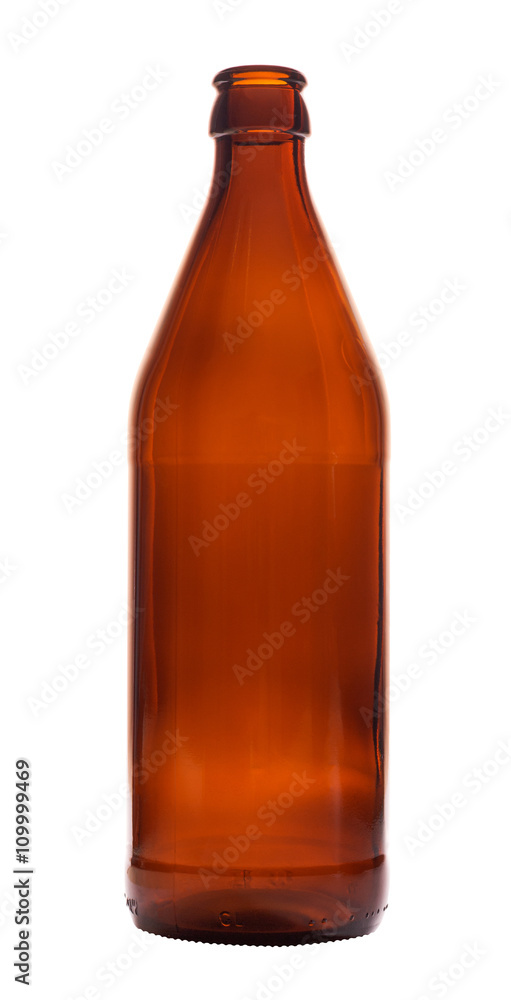 Empty beer bottle isolated on white Empty beer bottle isolated on white