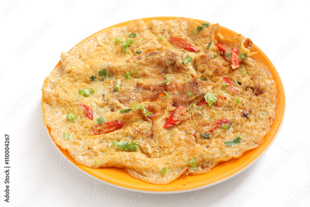 Thai omelet isolated