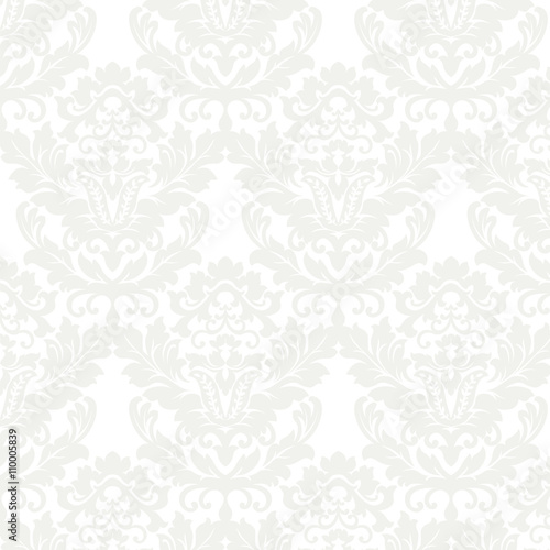 Vector floral damask pattern background. Luxury classic floral damask ornament, royal Victorian vintage texture for wallpapers, textile, fabric. serenity Floral element