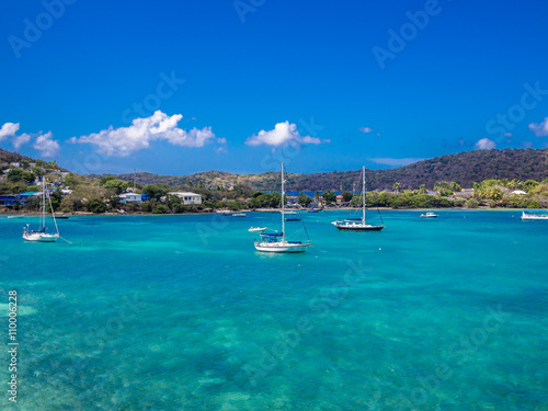 Calm water of tropical bay at US Virgin Islands © oldmn