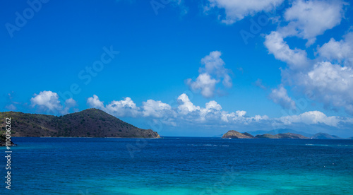 Calm water of tropical bay at US Virgin Islands