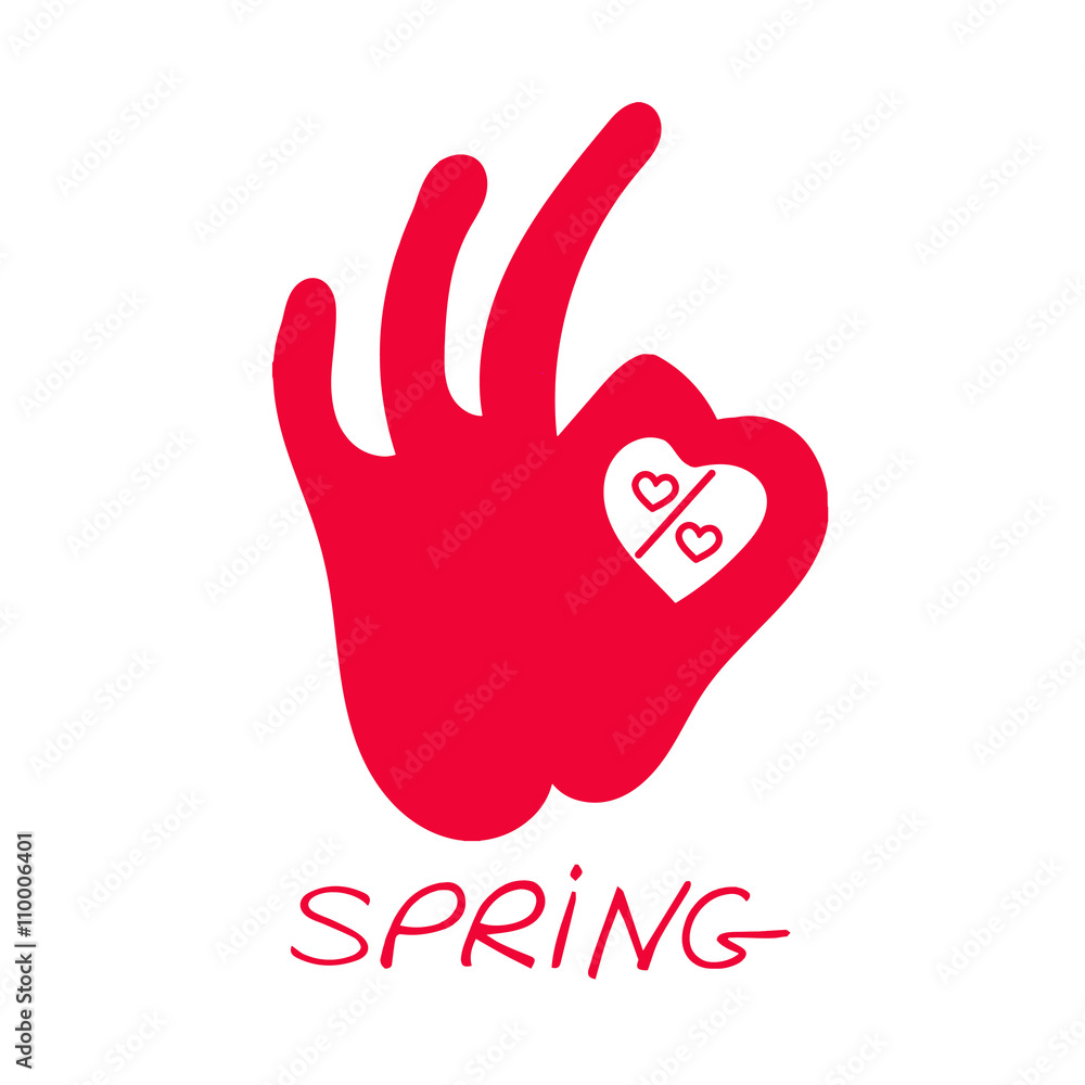 Obraz premium OK Spring. Spring Sale Design. 